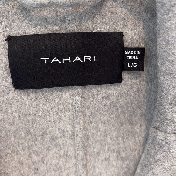 EUC Tahari Grey Wool Blend Shawl Collar Jacket - Picture 4 of 5